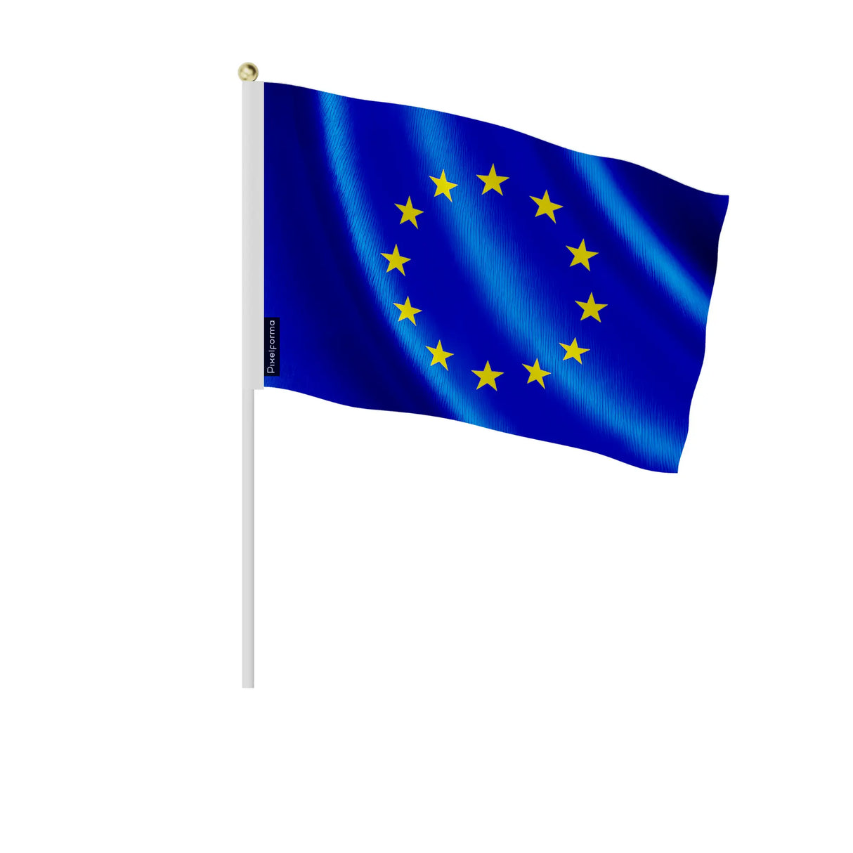 Mini drapeau union européenne en polyester à main