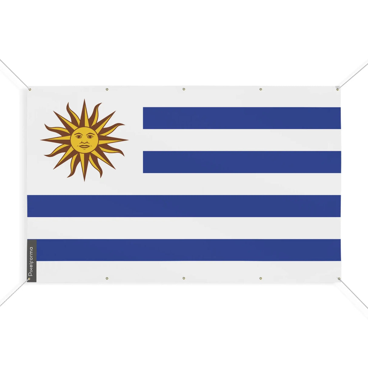 Mini drapeau uruguay polyester avec œillets résistants