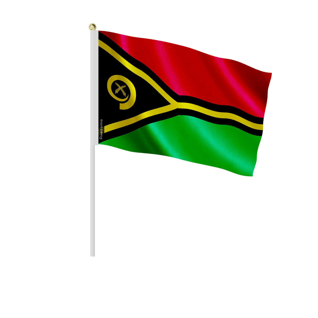 Mini drapeau vanuatu en polyester à tenir à la main