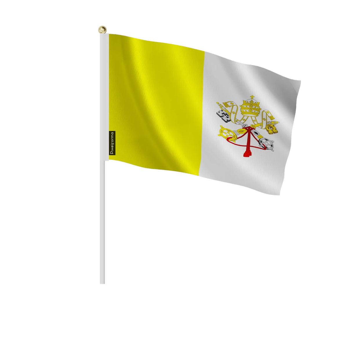 Mini drapeau vatican en polyester à tenir à la main