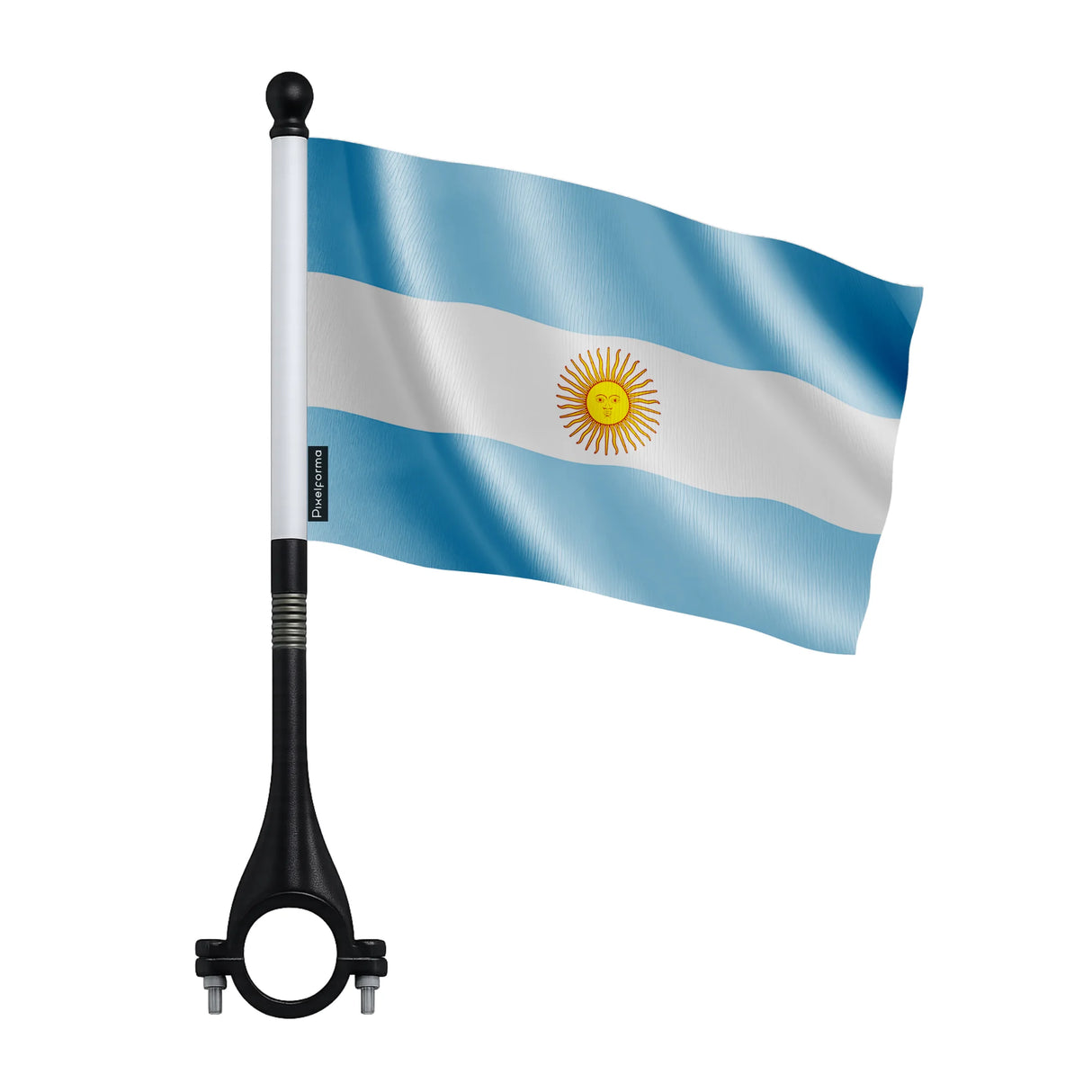 Mini drapeau vélo argentine en polyester pour cycliste