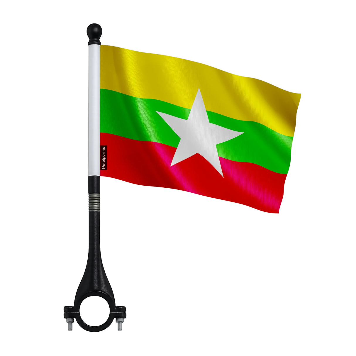 Mini drapeau vélo birmanie en polyester pour cycliste