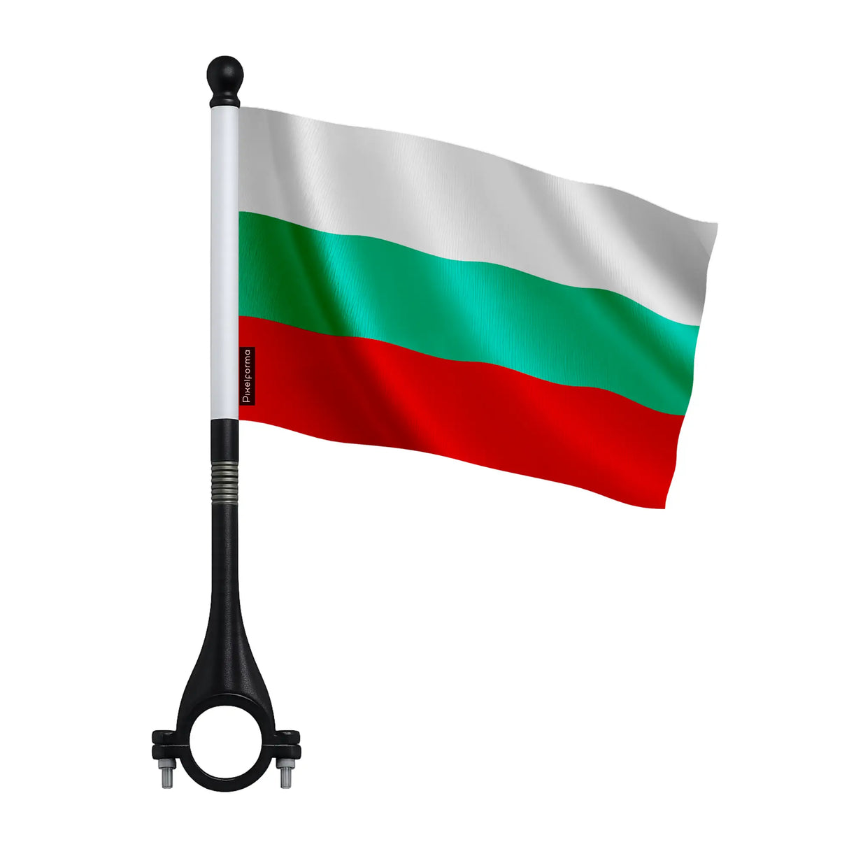 Mini drapeau vélo bulgarie en polyester fixation facile