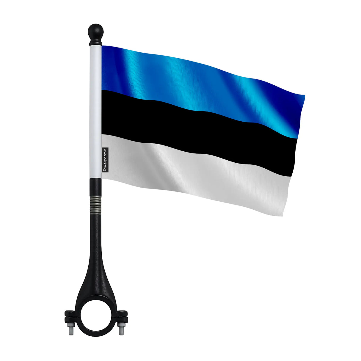 Mini drapeau vélo estonie en polyester fixation adaptée