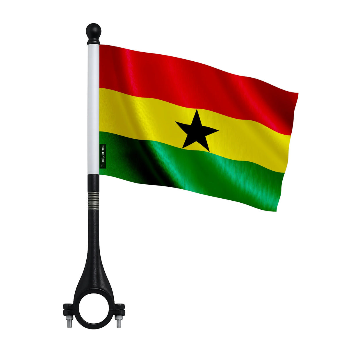 Mini drapeau vélo ghana en polyester visibilité optimale