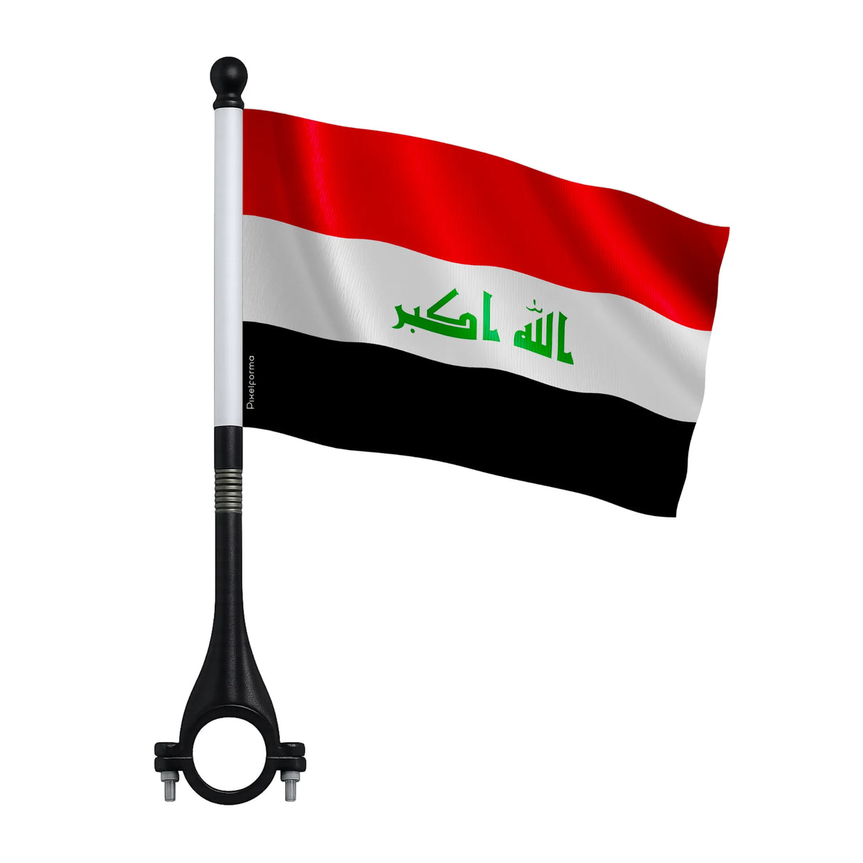 Mini drapeau vélo irak en polyester usage extérieur