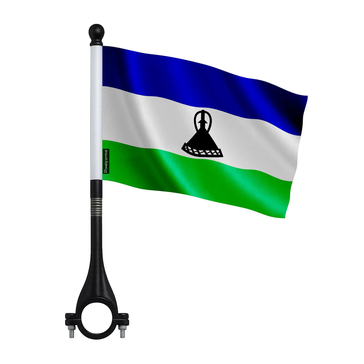Mini drapeau vélo lesotho en polyester pour cycliste