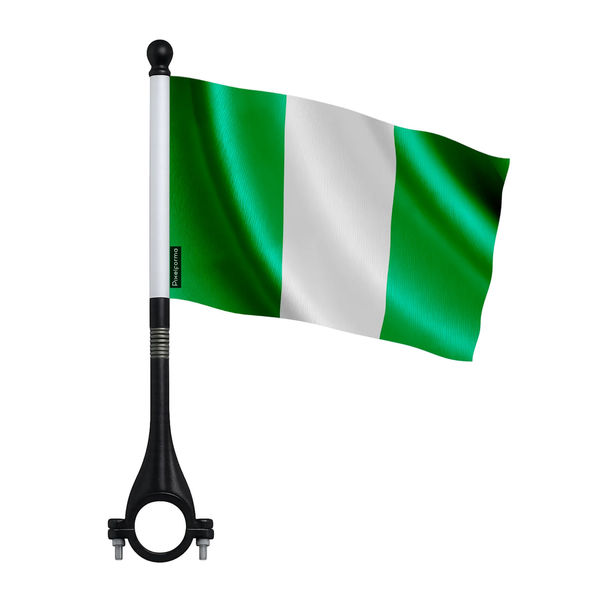 Mini drapeau vélo nigeria en polyester pour guidon