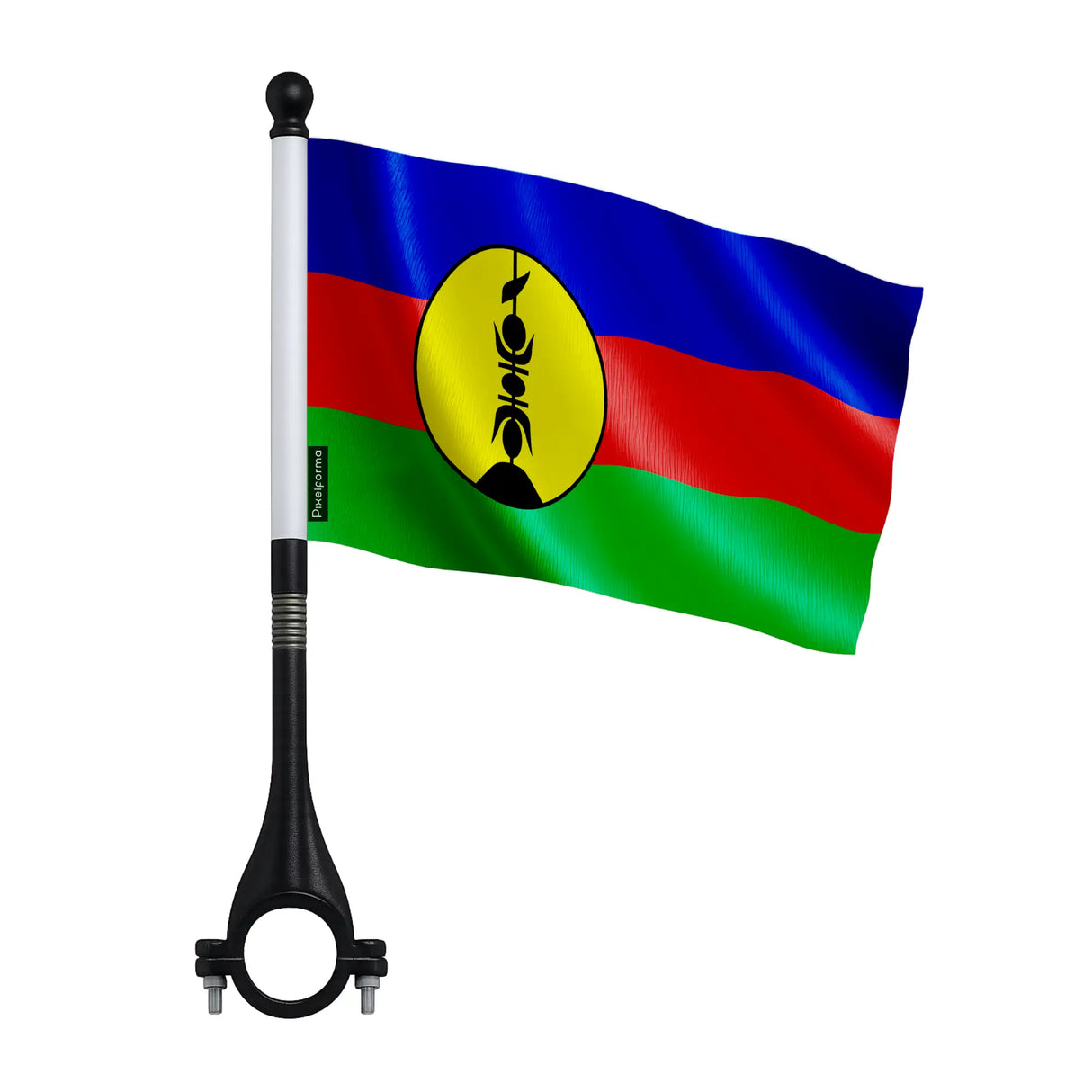 Mini drapeau vélo nouvelle-calédonie en polyester visible