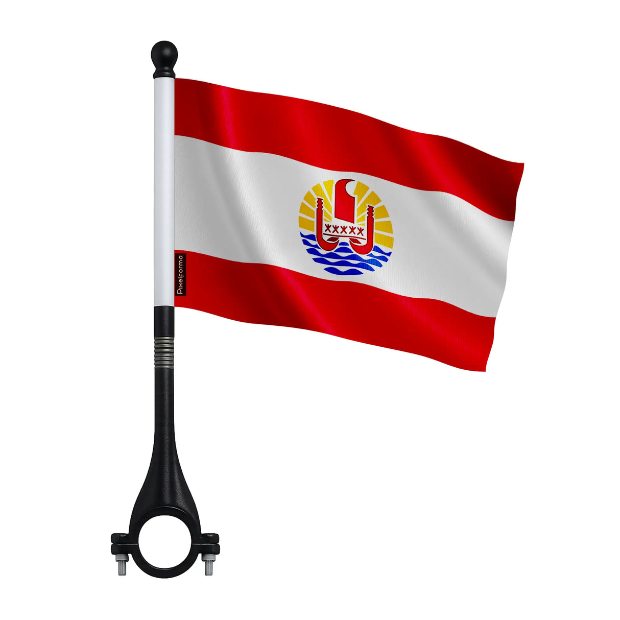 Mini drapeau vélo polynésie française en polyester durable