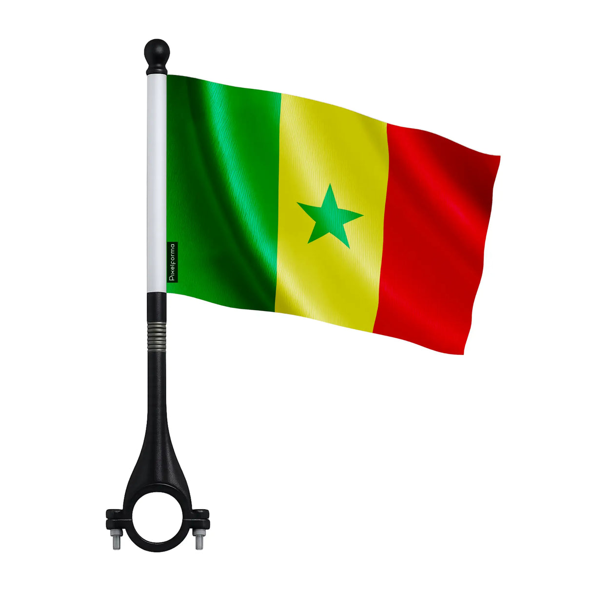 Mini drapeau vélo sénégal en polyester visibilité optimale