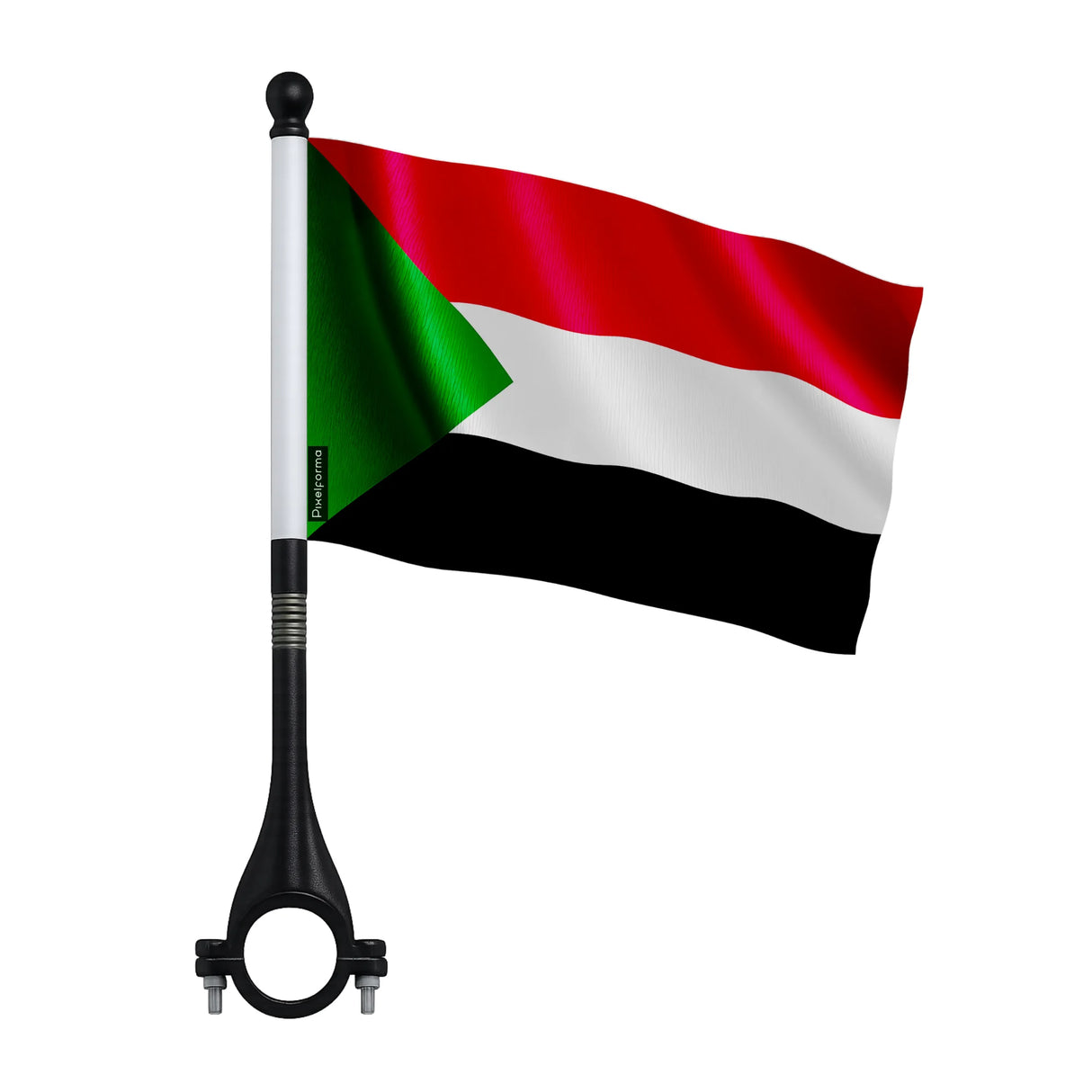 Mini drapeau vélo soudan en polyester pour cyclistes