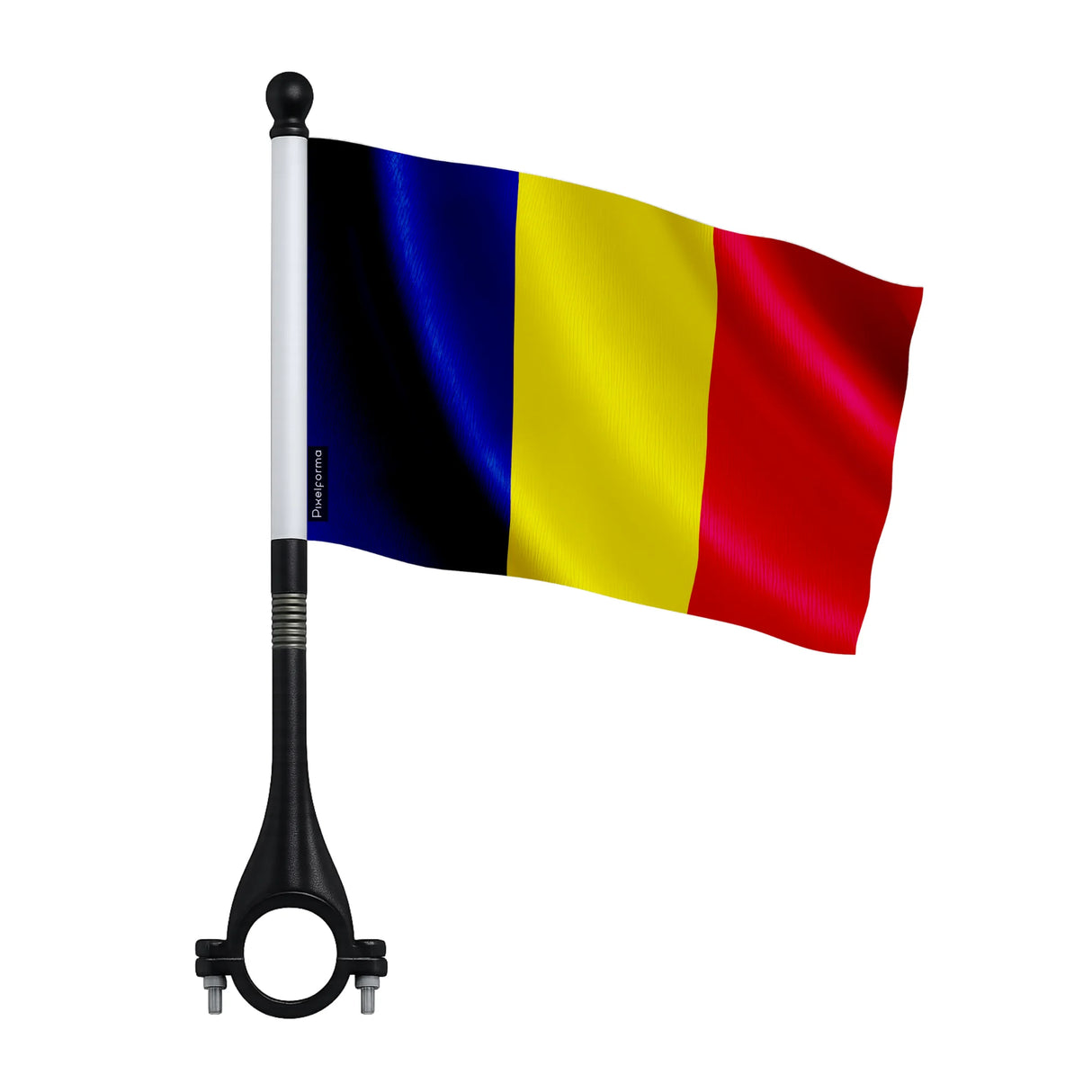 Mini drapeau vélo tchad en polyester visibilité accrue