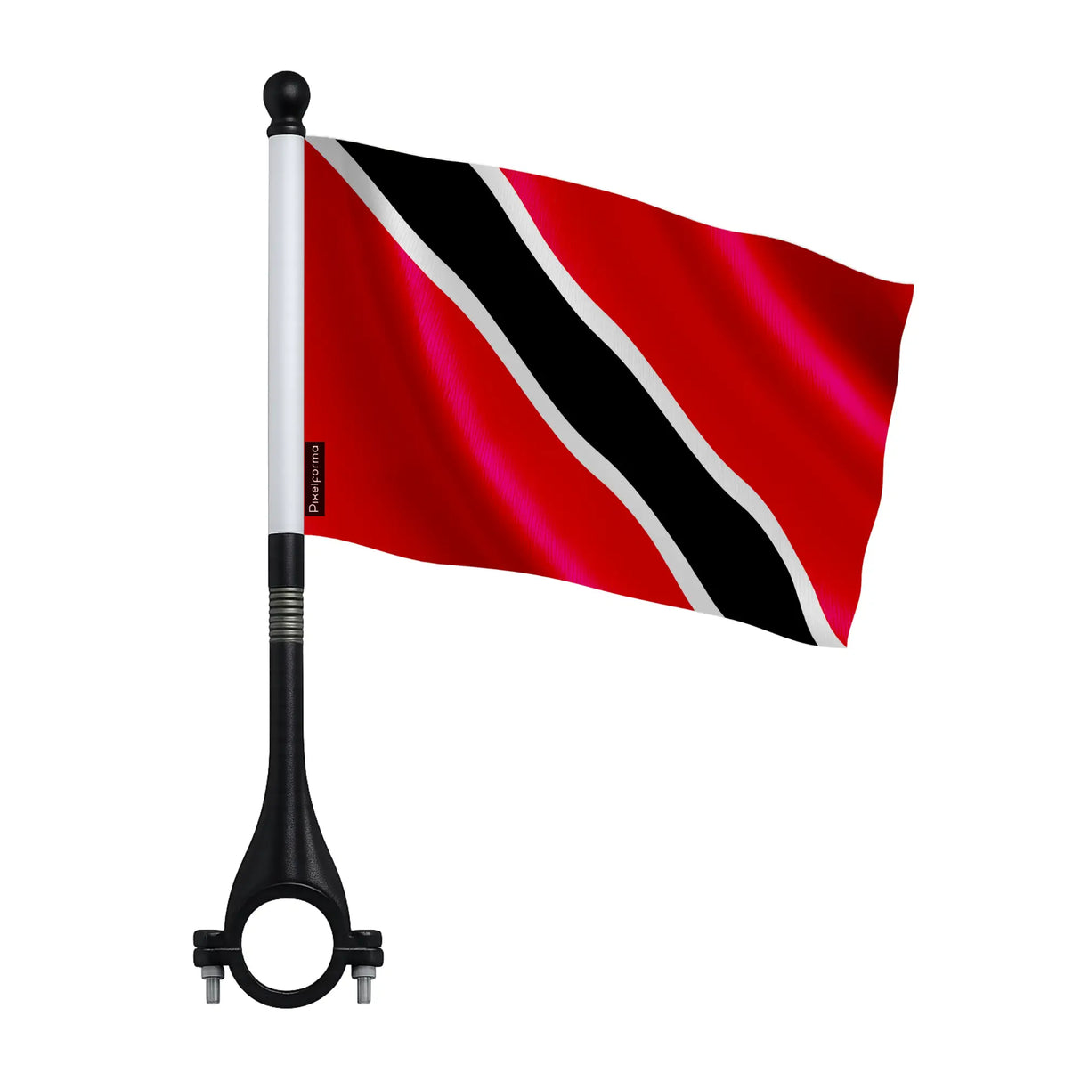 Mini drapeau vélo trinité-et-tobago en polyester rouge