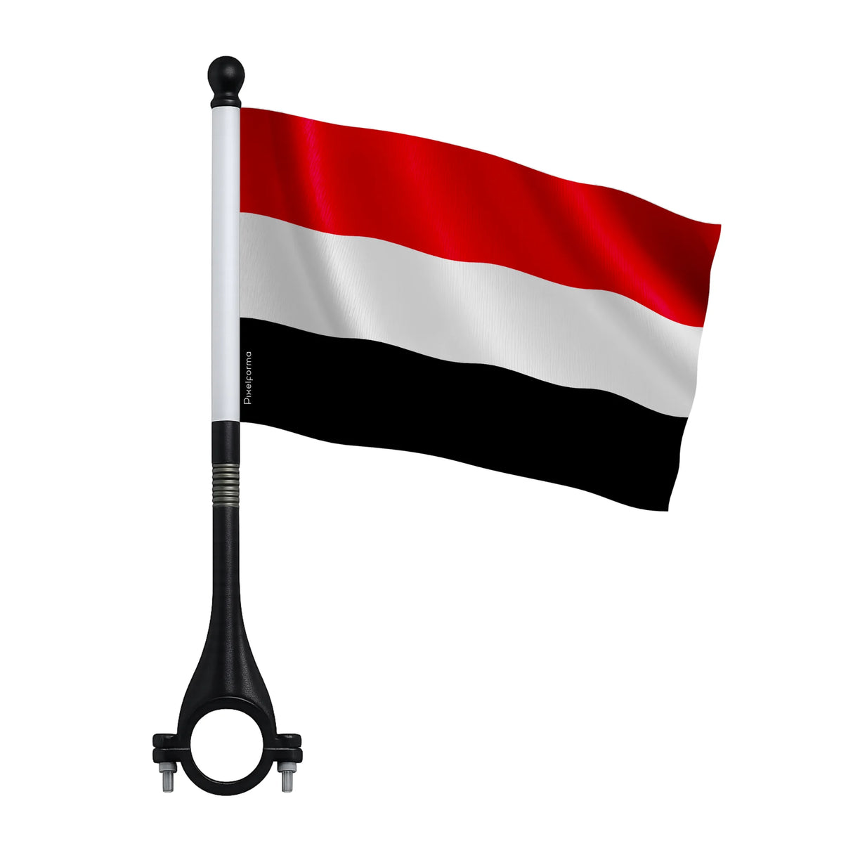 Mini drapeau vélo yémen en polyester fixation légère