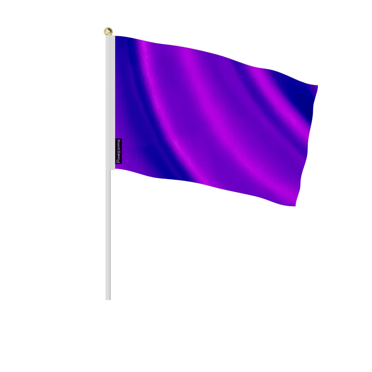 Mini drapeau violet foncé à main en polyester événement