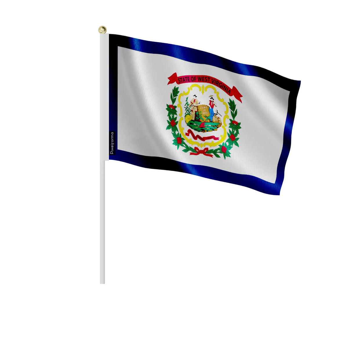 Mini drapeau virginie-occidentale polyester à la main