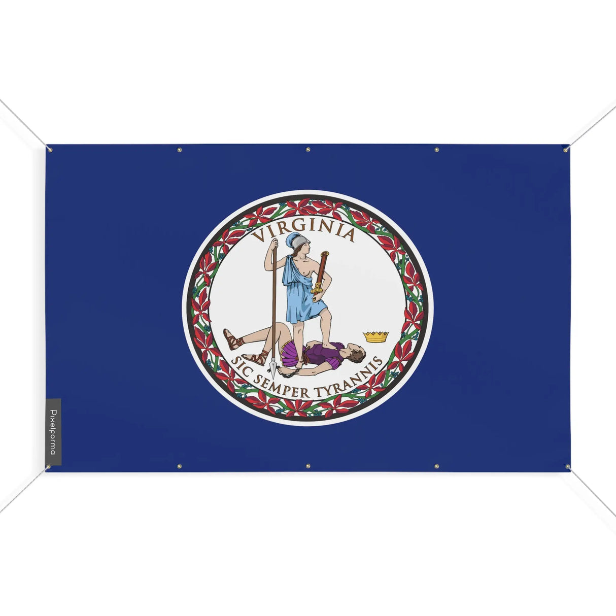 Mini drapeau virginie polyester résistant aux intempéries