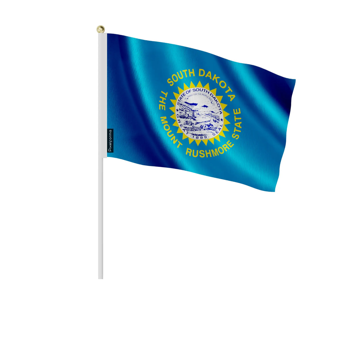 Mini drapeaux dakota du sud en polyester à tenir à la main