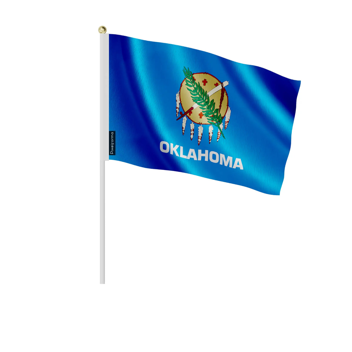 Mini drapeaux oklahoma en polyester à tenir à la main