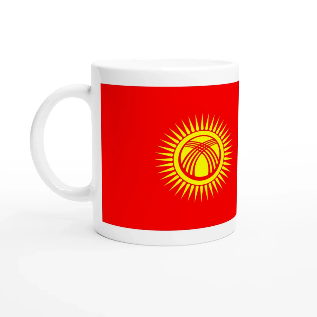 Mug drapeau kirghizistan en céramique élégant et solide