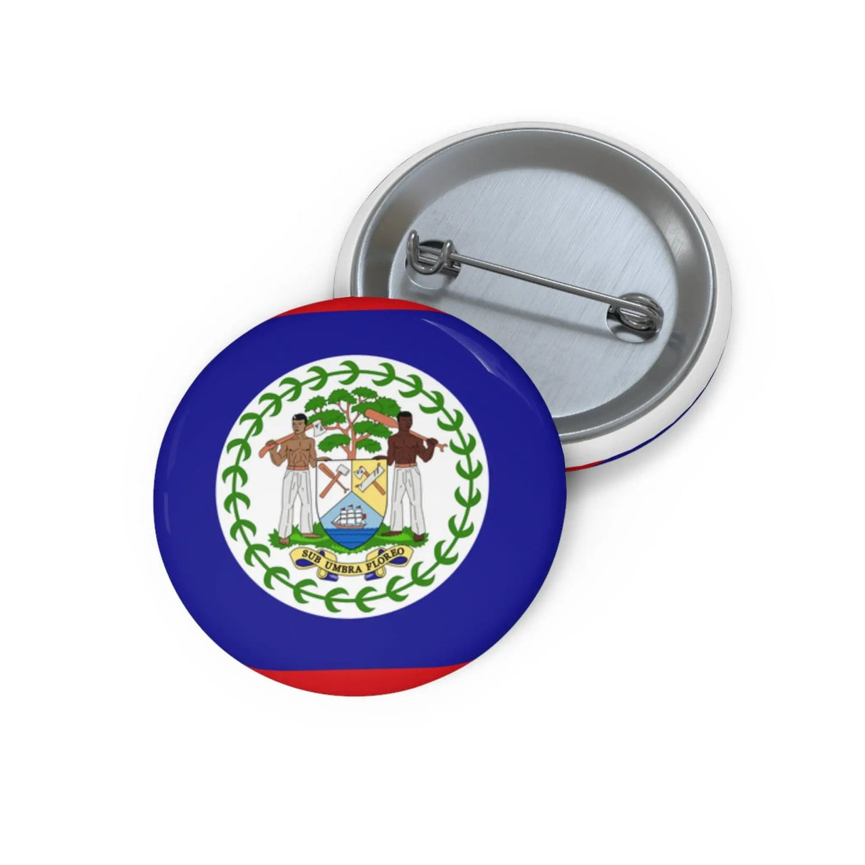 Pin’s drapeau belize émail attache métal rond coloré