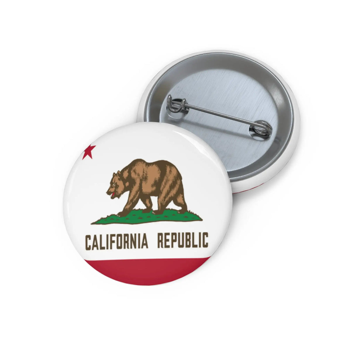 Pin’s drapeau californie émail rond attache métallique