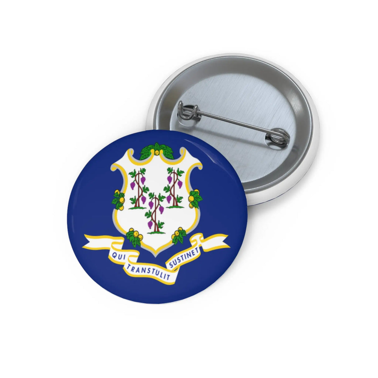 Pin’s drapeau connecticut émail attache métal rond