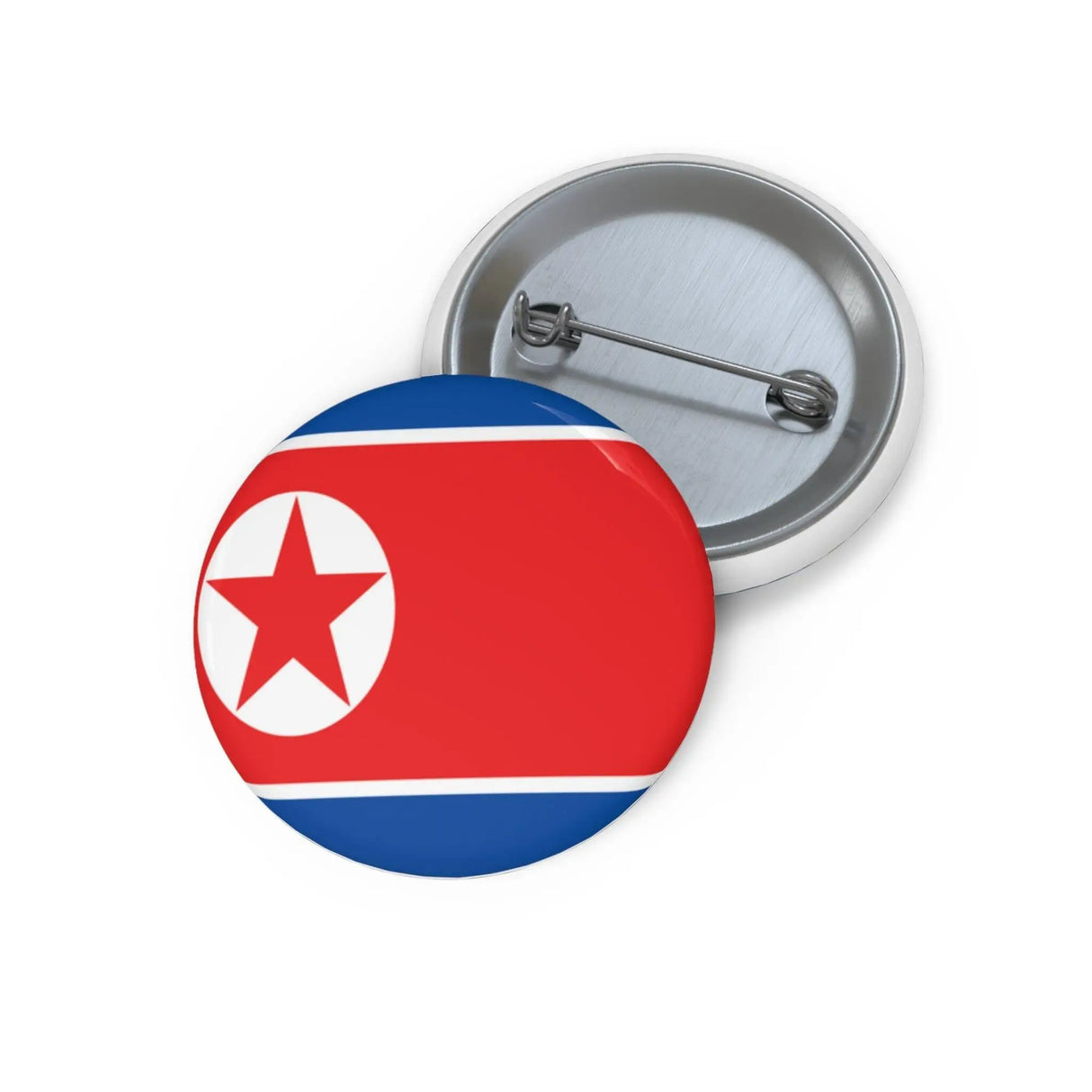 Pin’s drapeau corée du nord émail attache métal ronde