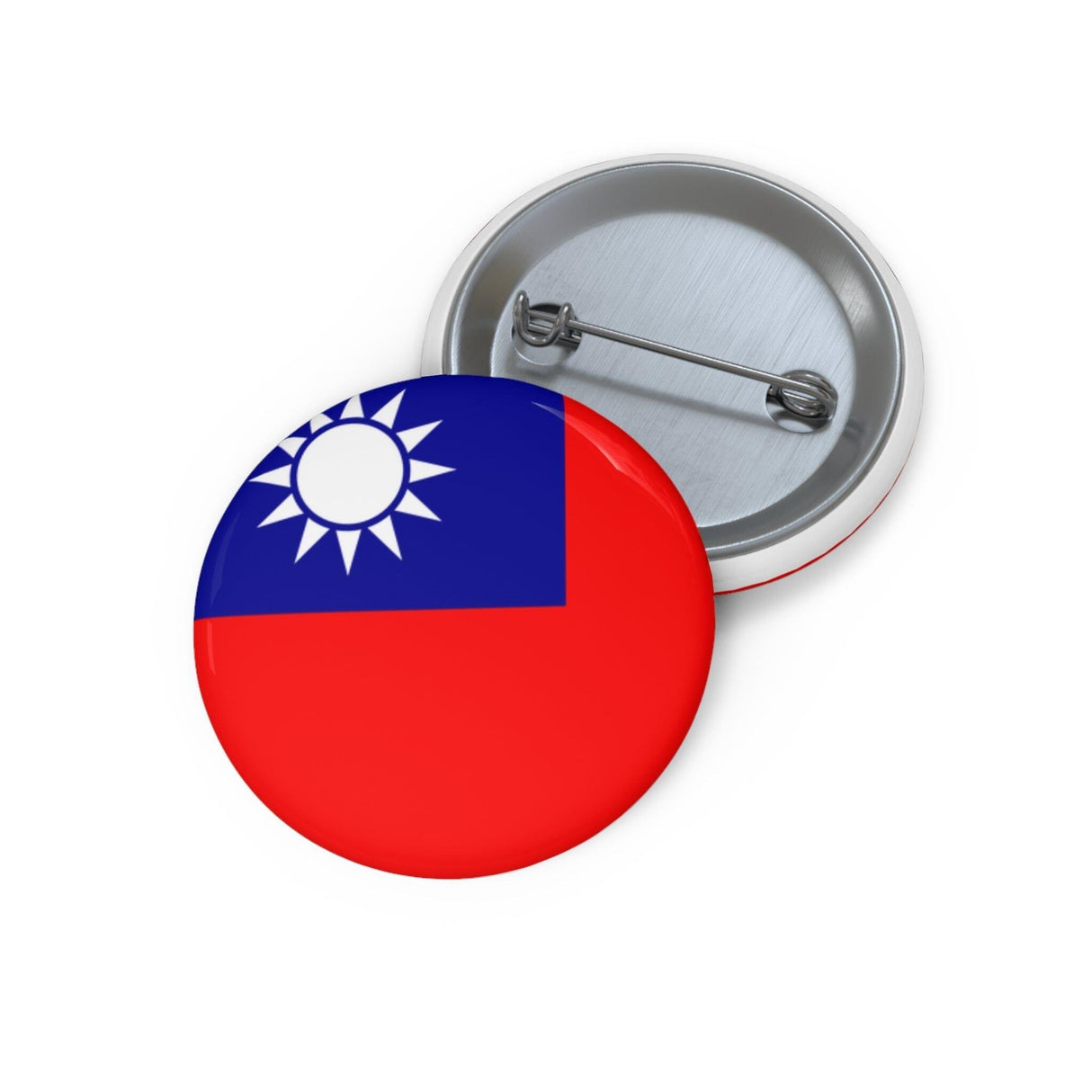 대만 국기 핀 - 에나멜 - 금속 클립