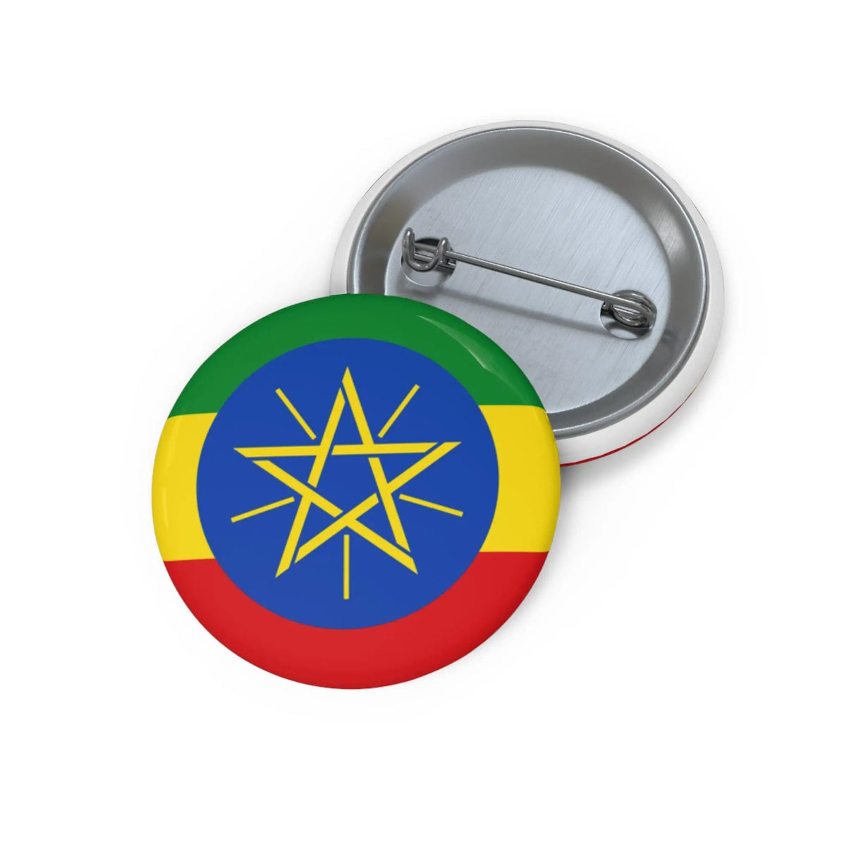 Pin’s drapeau éthiopie émail attache métal rond