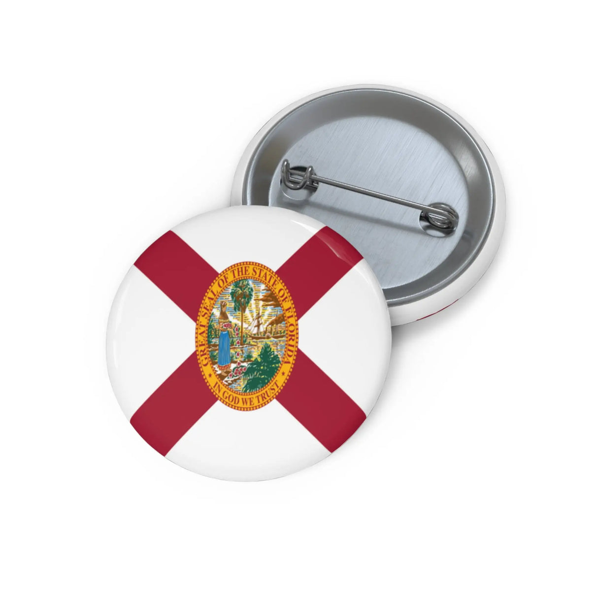 Pin’s drapeau floride émail attache métal ronde