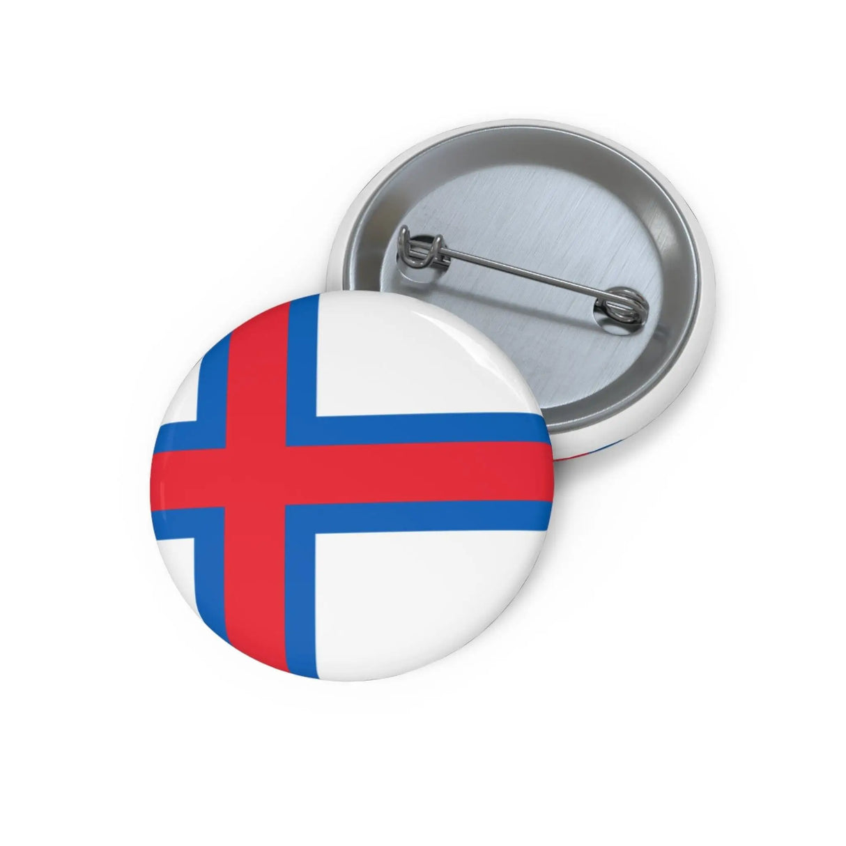 Pin’s drapeau îles féroé émail attache métal rond