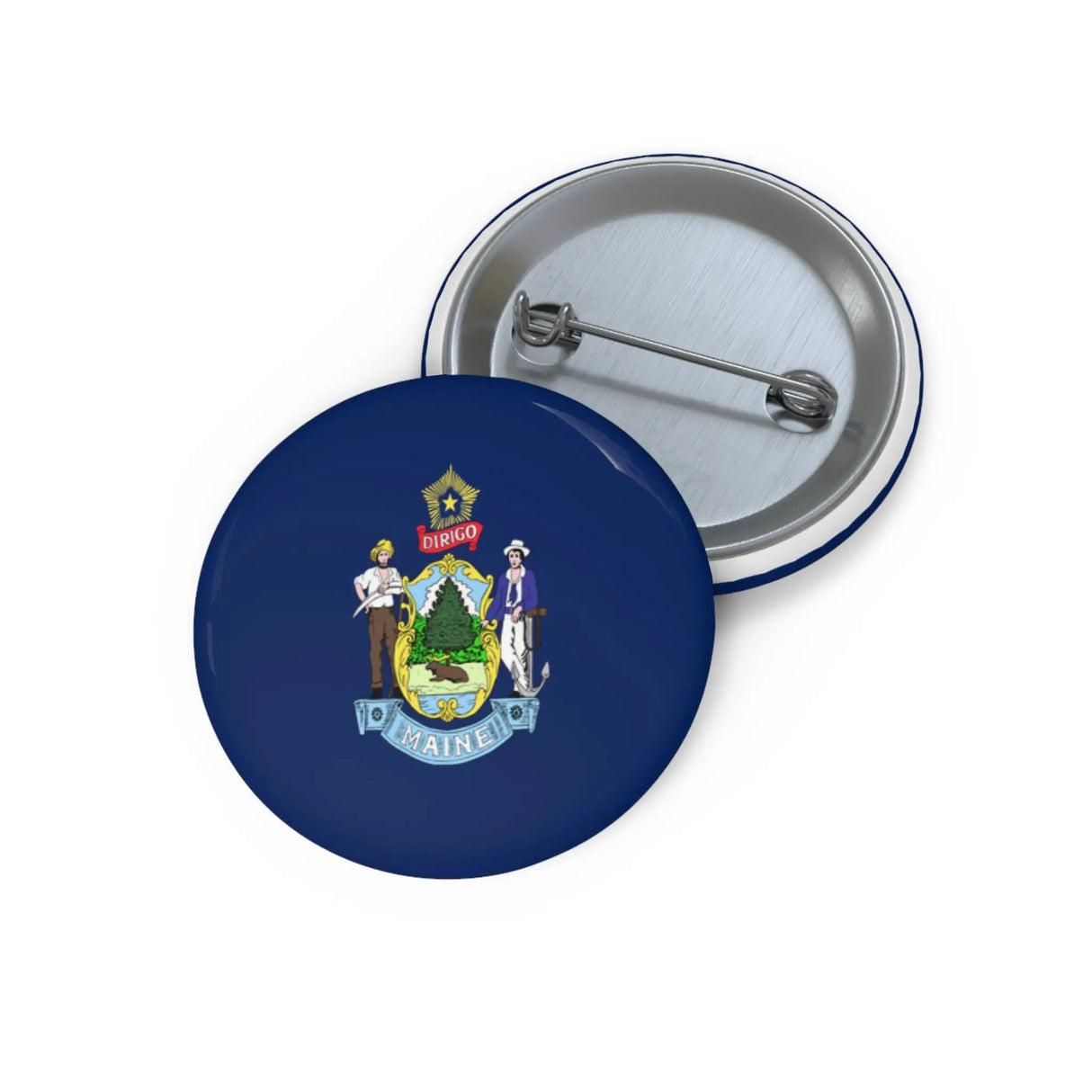 Pin’s drapeau maine émail rond attache métal élégante