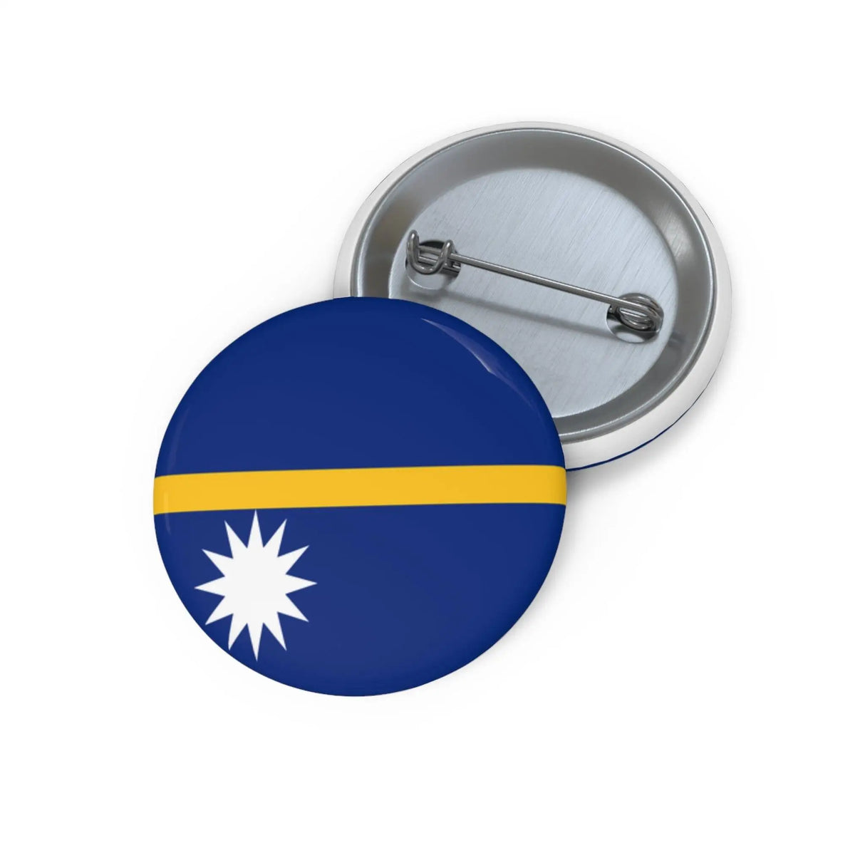 Pin’s drapeau nauru émail rond attache métal résistante