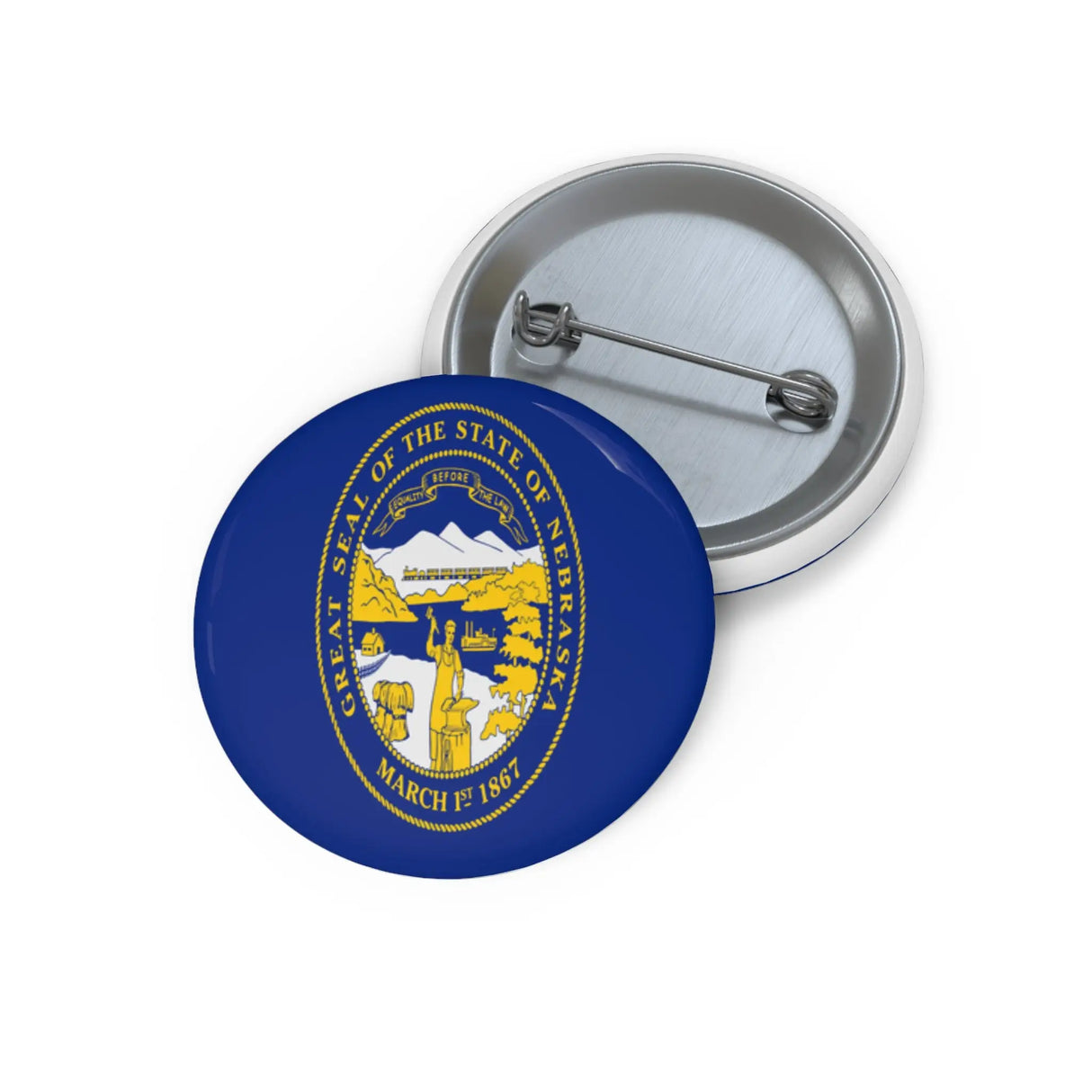 Pin’s drapeau nebraska émail attache métal ronde