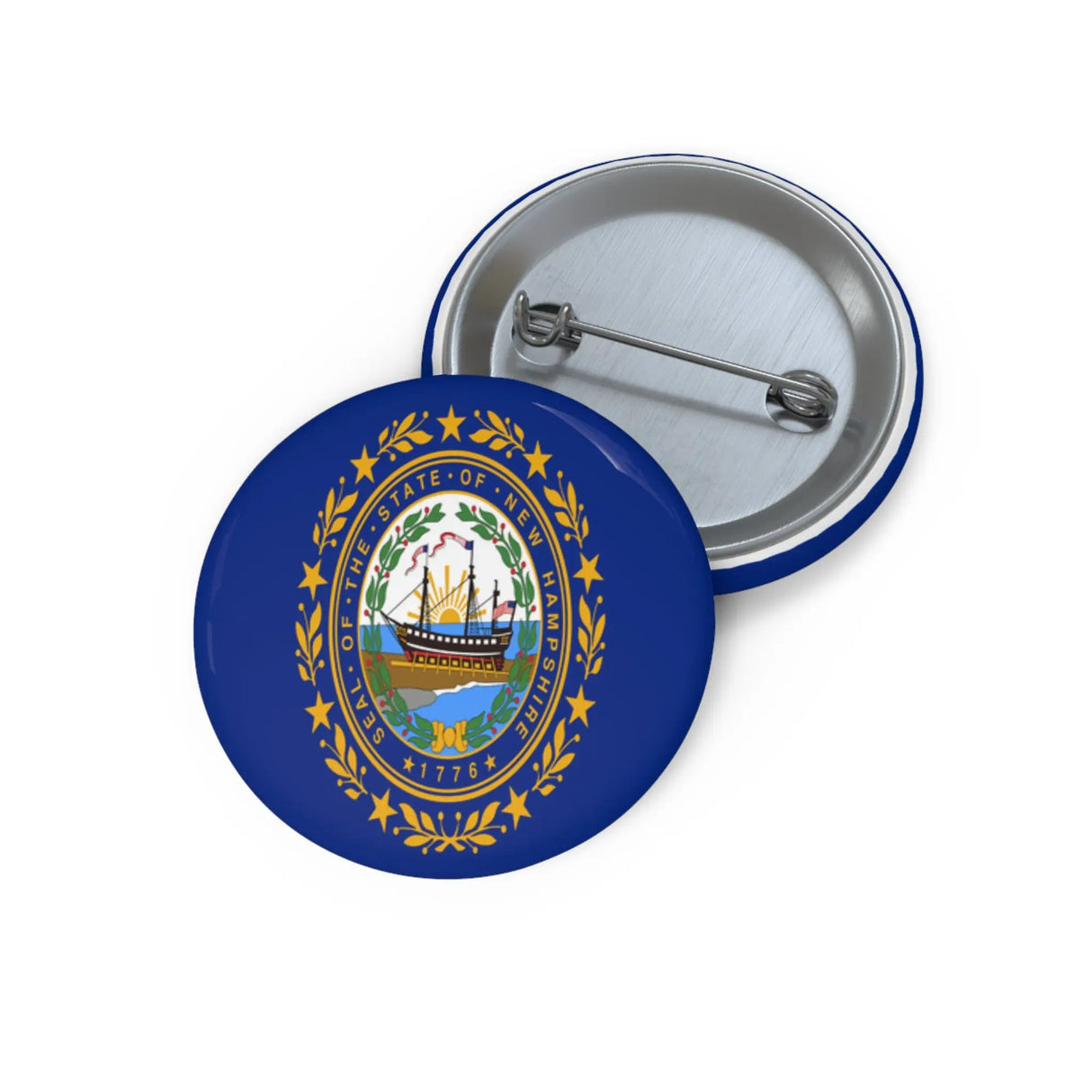 Pin’s drapeau new hampshire émail attache métal rond