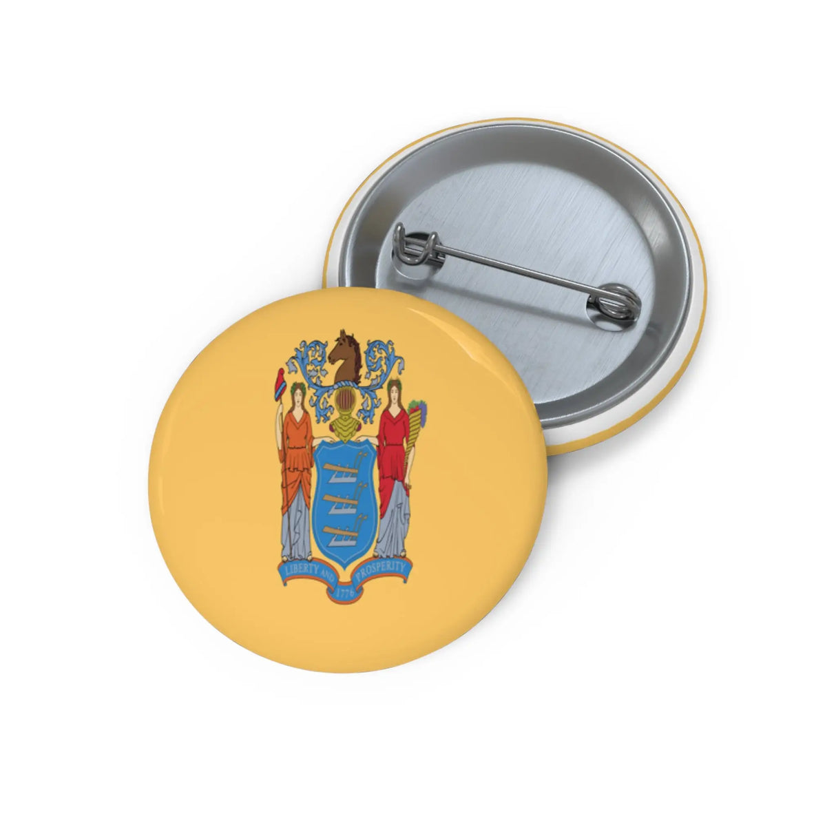 Pin’s drapeau new jersey émail attache métal ronde