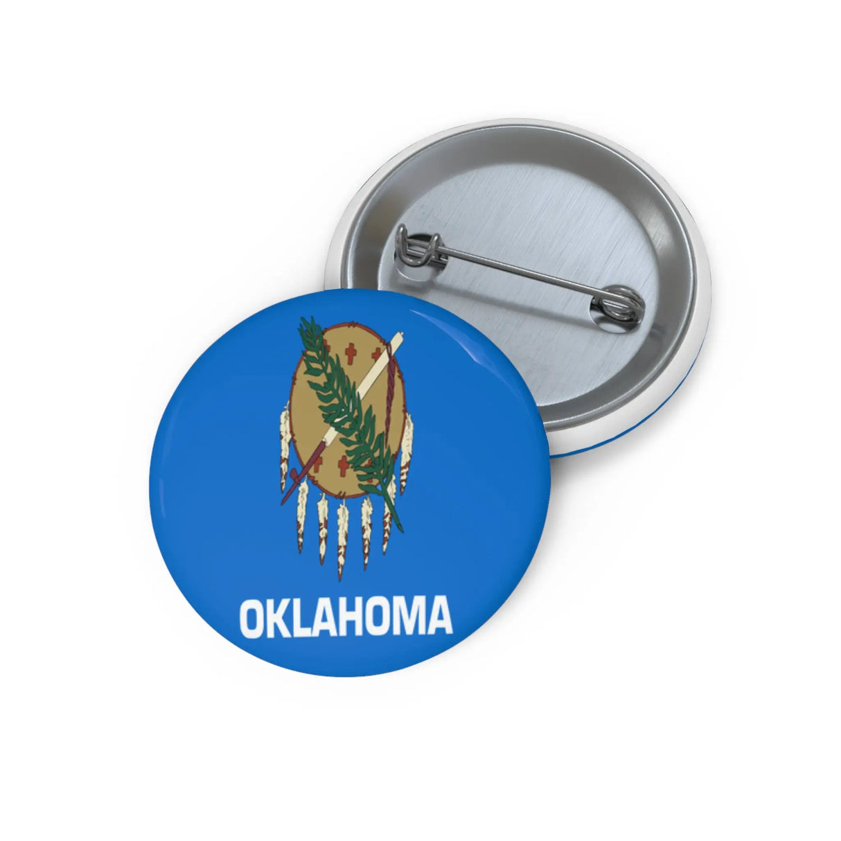 Pin’s drapeau oklahoma émail attache métal rond