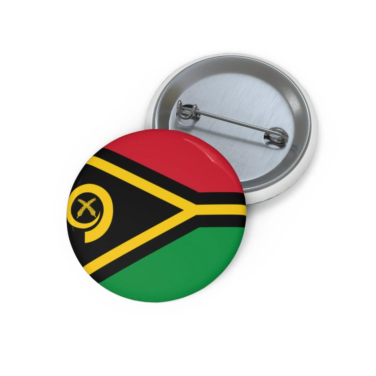 Pin’s drapeau vanuatu émail rond avec attache métal