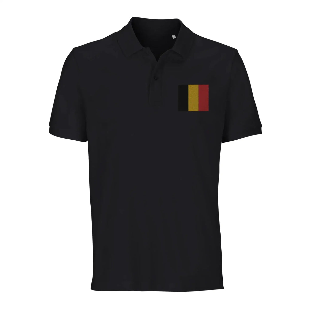 Polo drapeau belgique coton bio brodé unisexe élégant