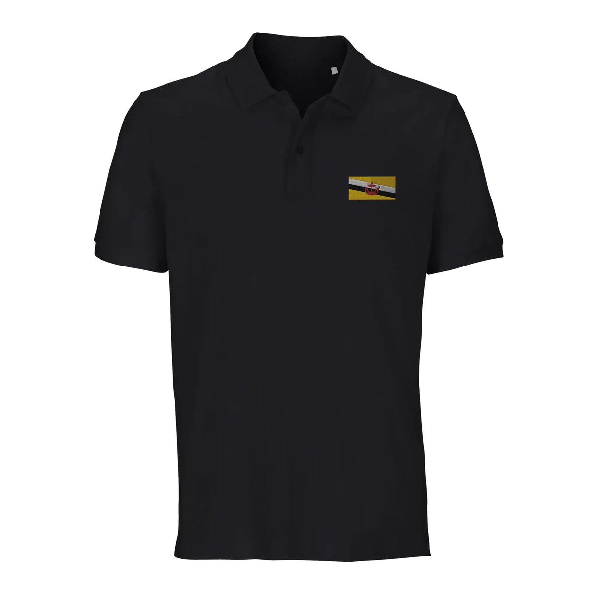 Polo drapeau brunei coton bio brodé style unisexe élégant