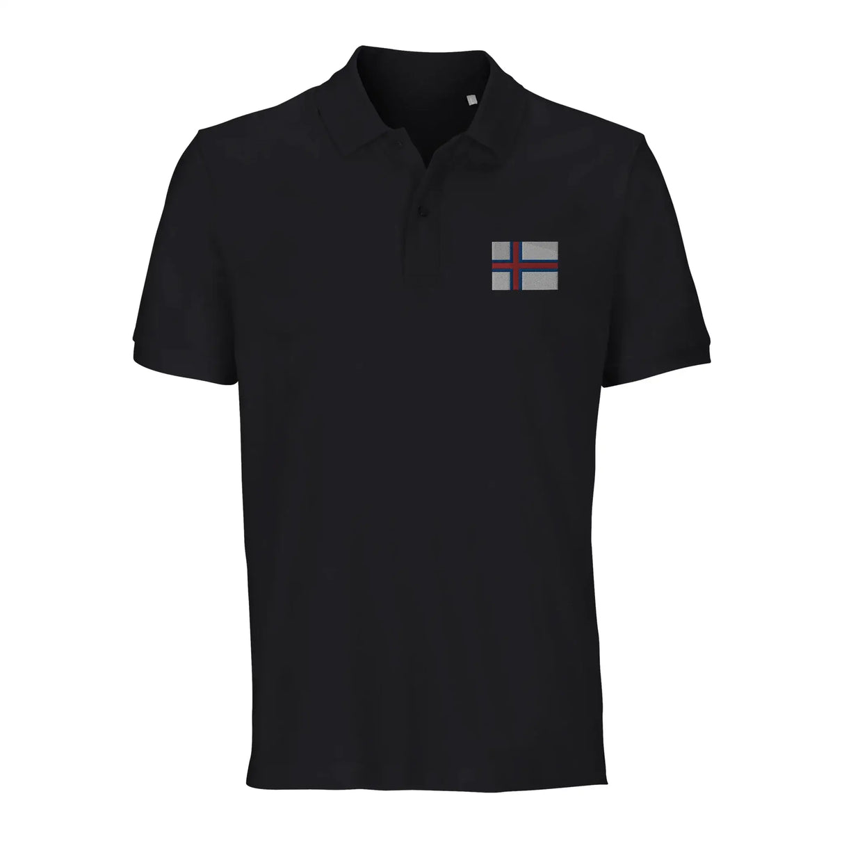 Polo drapeau îles féroé brodé en coton biologique