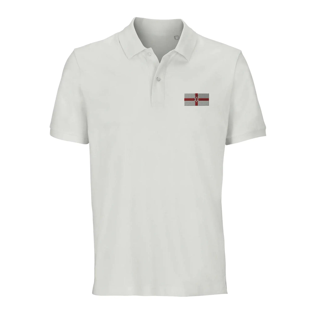 Polo drapeau irlande du nord coton bio brodé unisexe