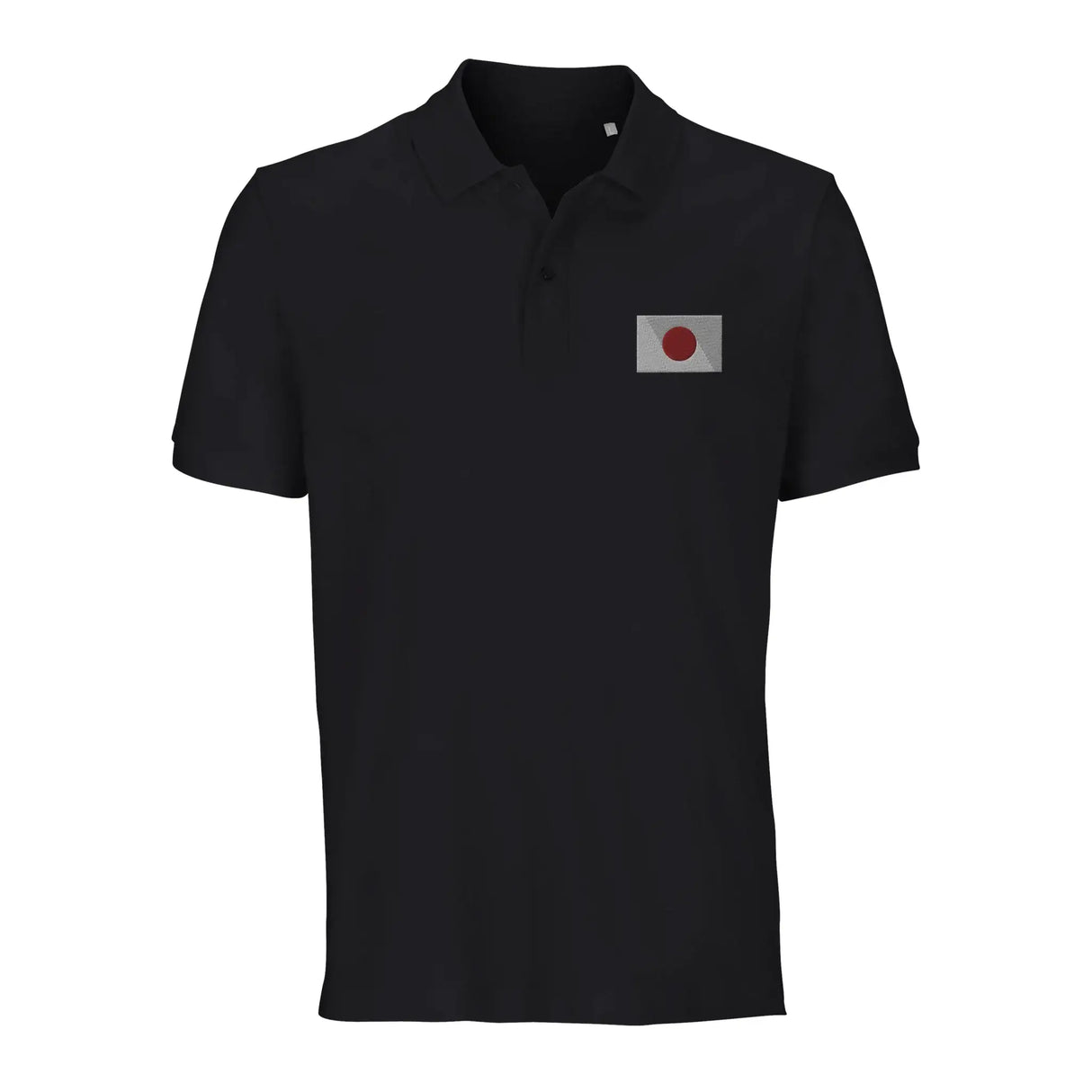 Polo drapeau japon brodé en coton bio unisexe élégant
