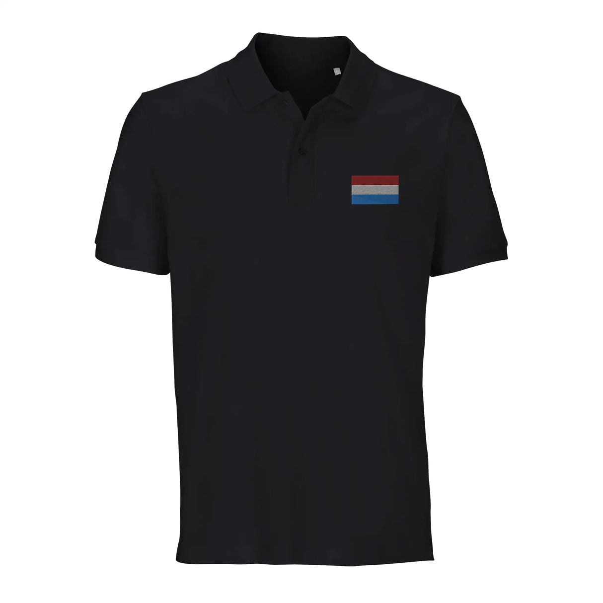 Polo drapeau luxembourg coton bio brodé style unisexe