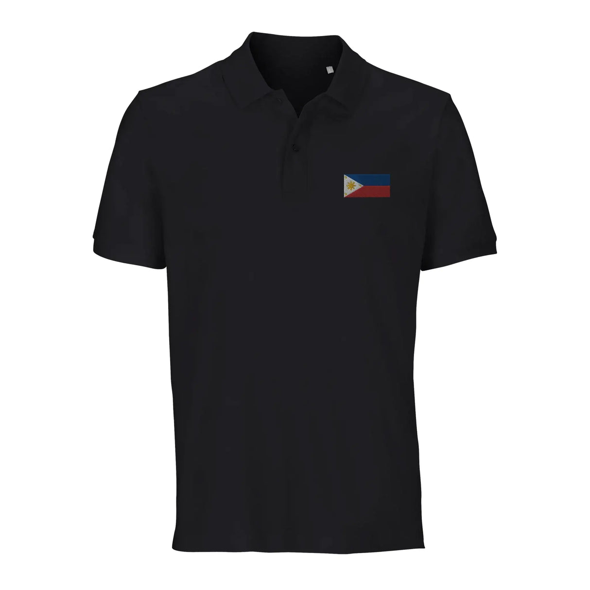 Polo drapeau philippines coton bio brodé unisexe élégant
