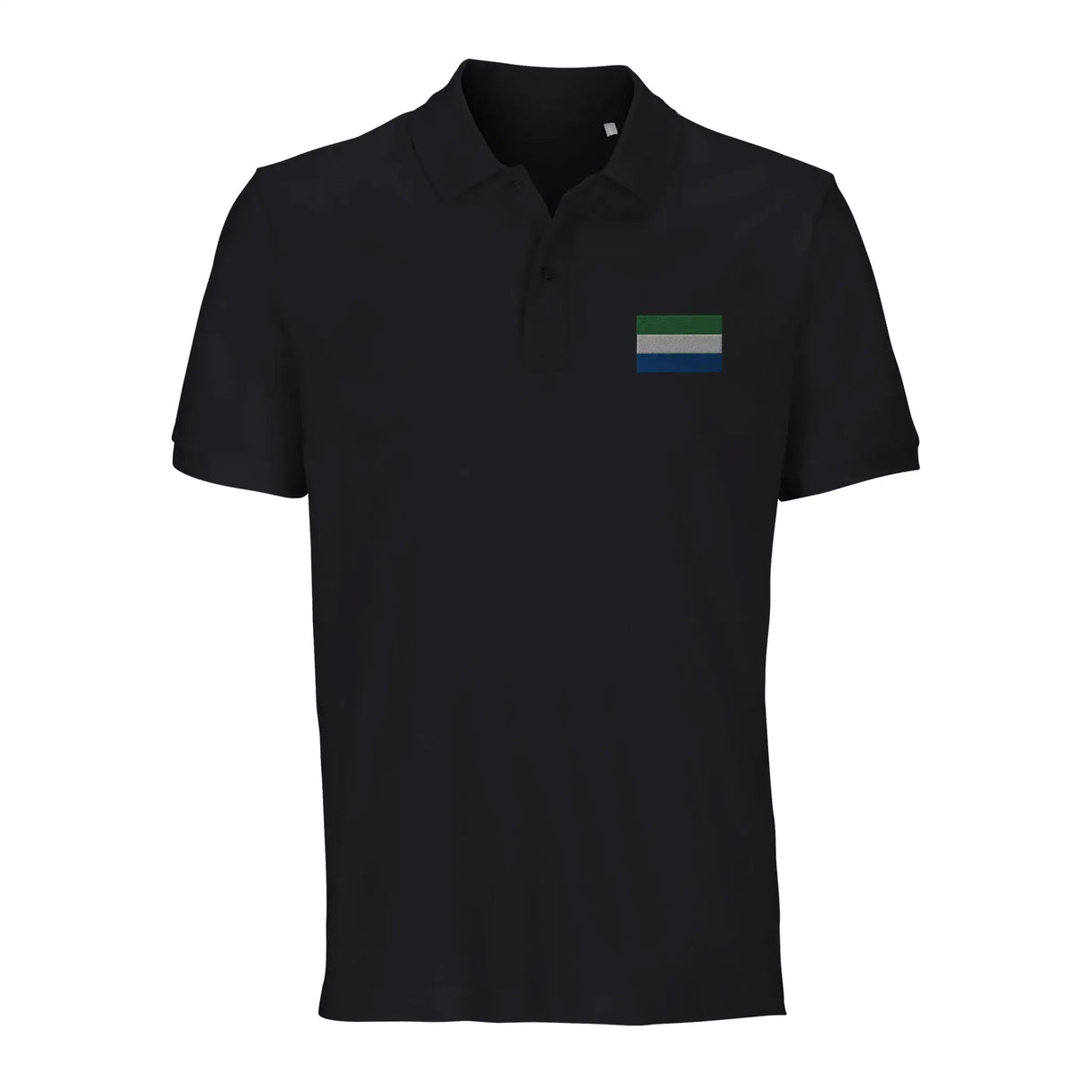 Polo drapeau sierra leone coton bio brodé élégant