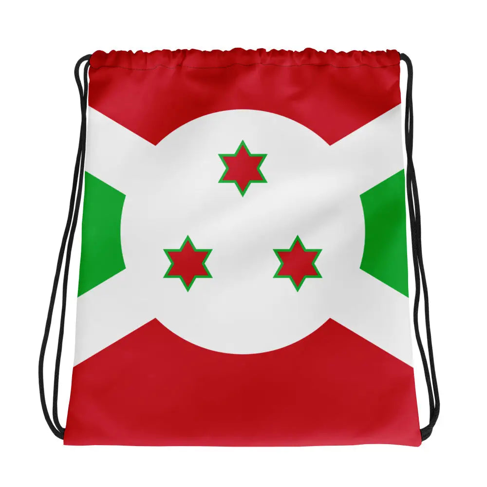 Sac à cordon drapeau burundi coton polyester léger