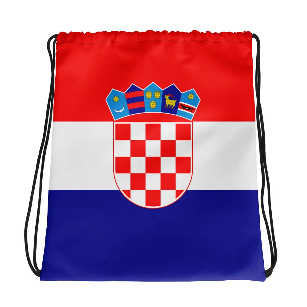 Sac à cordon drapeau croatie coton polyester léger